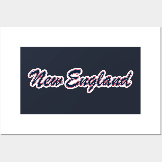 Football Fan of New England Wall Art by gkillerb